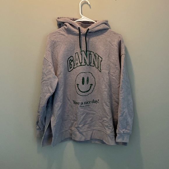 GANNI Smiley Face Logo Hoodie - Picture 2 of 10